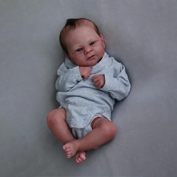 12" Bendable Full Body Silicone Reborn Mini Doll Awake Baby Boy Ethan [New 2025] - Image 3
