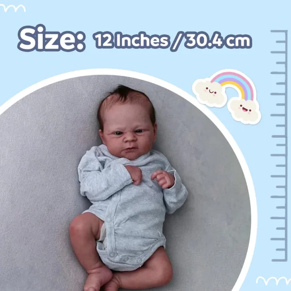 12" Bendable Full Body Silicone Reborn Mini Doll Awake Baby Boy Ethan [New 2025]