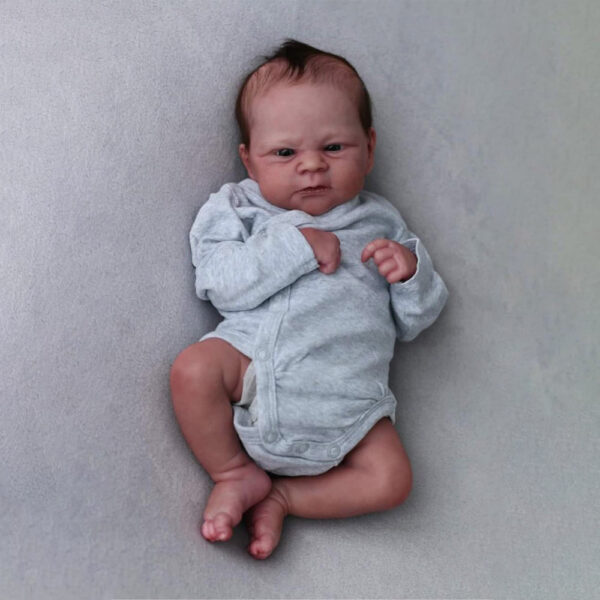12" Bendable Full Body Silicone Reborn Mini Doll Awake Baby Boy Ethan [New 2025] - Image 4